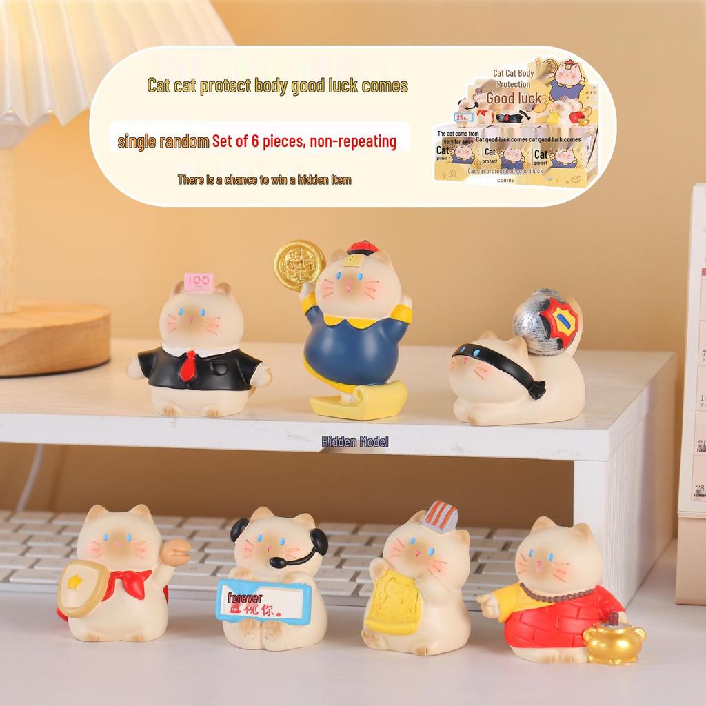 Chao Wan Super Stable Emotion Little Fairy Luo - Second Wave Flocked Blind Box Cute Desktop Decoration Ornament.