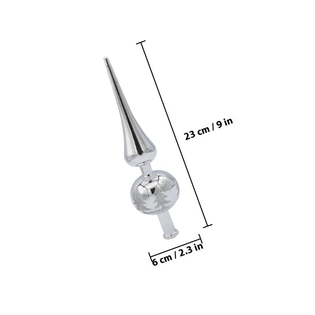 

2pcs Christmas Tree Topper Spherical Xmas Treetop Decor Ornament For Holiday Party Decoration Home Office Hotel Church Bar срібний