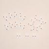 24 Pieces Yogurt White with Burgundy Love Debris Manicure Valentine's Day Niche Girl Wearing Nail Red Love Fake Nails
