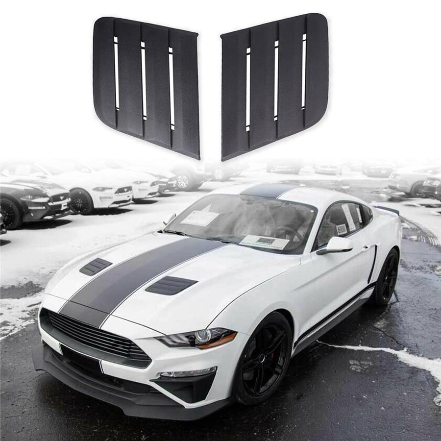 

Matte Black Hood Vent Heat Extractors Cover For Ford Mustang 422083 2018-2021