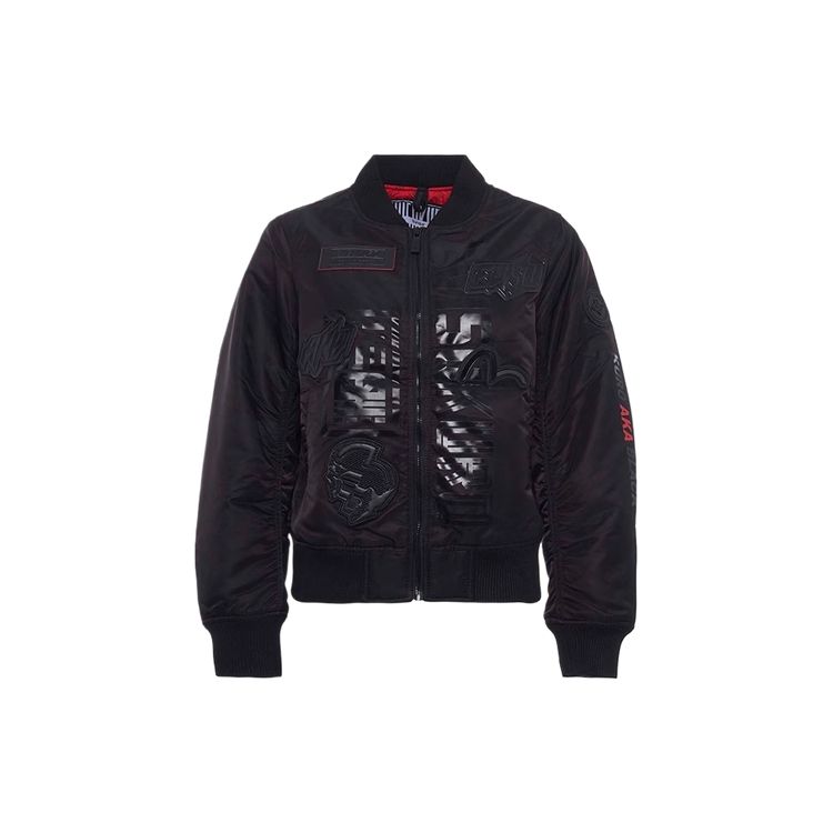 Evisu Kuro 18Aw Seagull Badge Jacket Women Jacket Black 1EAGNW8JK779XX