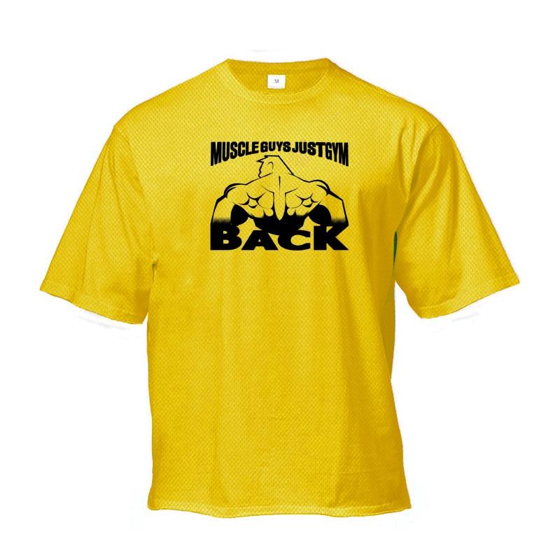 

Мужская футболка Muscleguys с заниженными плечами, летняя сетчатая дышащая баскетбольная тренировочная одежда для бега XXL жёлтый