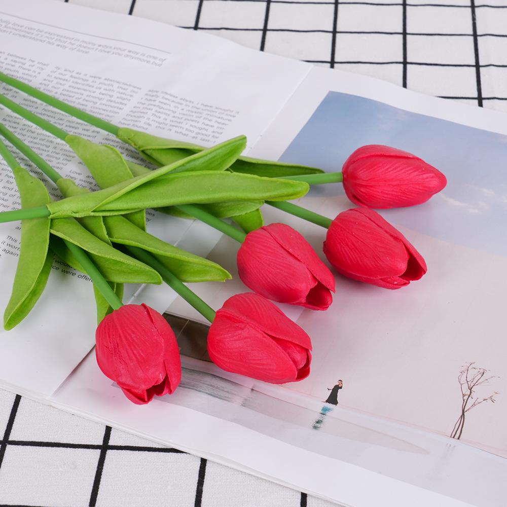 

Для Пу Тюльпана Искусственного Цветка, Высококлассная Свадебная Домашняя Декорация Цветочная Композиция