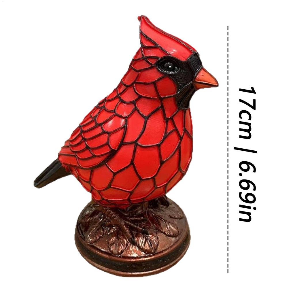 Bird Lamps Red Bird Night Light Ornaments Soft Light Eye Protection Creative Animal Table Lamp For Study Bedside Table Decor
