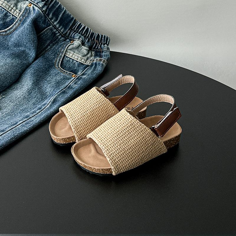 

Retro Velcro Sandals for Girls - Beach Shoes 25 абрикосовий
