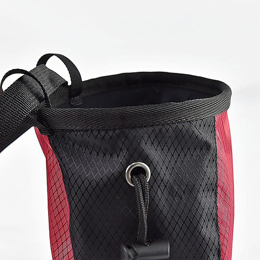 Climbing Chalk Bag Waterproof Adjustable Drawstring Chalk Belt Pouch for Climber Beginner Athlete Outdoor Travel Sports Gym