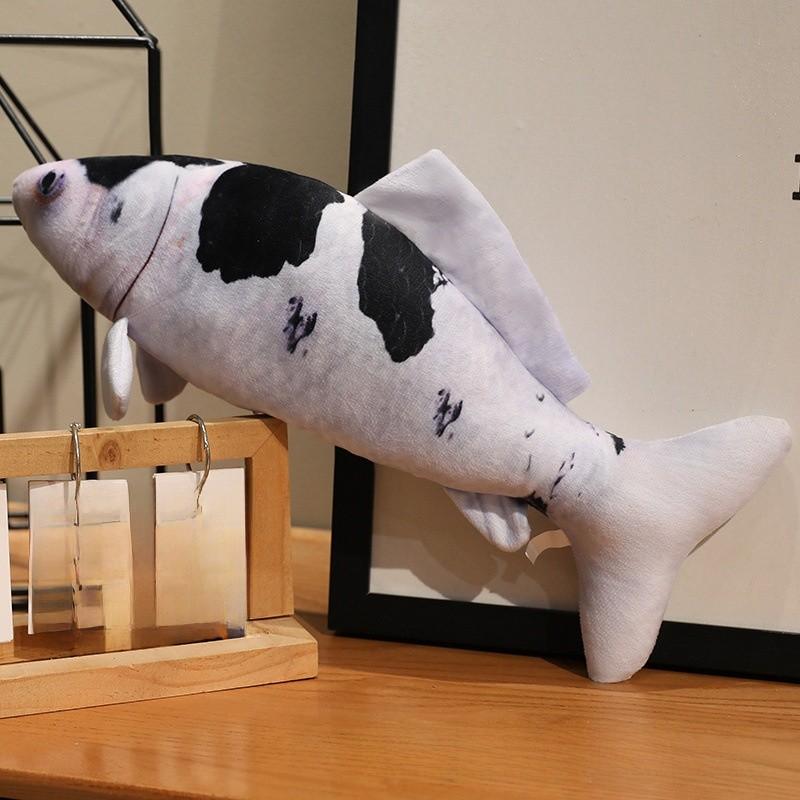 Red Koi Fish Plush Doll With Short Plush Material And Fluffy Structure For Living Space Decor