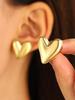 European & American C-Shaped Heart Velvet Stud Earrings for Women – Elegant Korean Style Accessories.