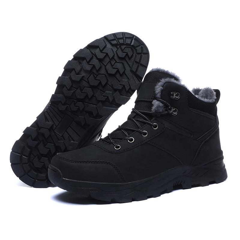 Winter-Samt-Sport-Baumwollschuhe in großer Größe für Herren, warme Schneestiefel, Outdoor-Wanderschuhe, Kaltwetter-Schuhe