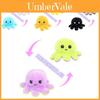 Cute Plush Reversible Octopus Keychain Adorable Mood Changing Animal Bag Charm