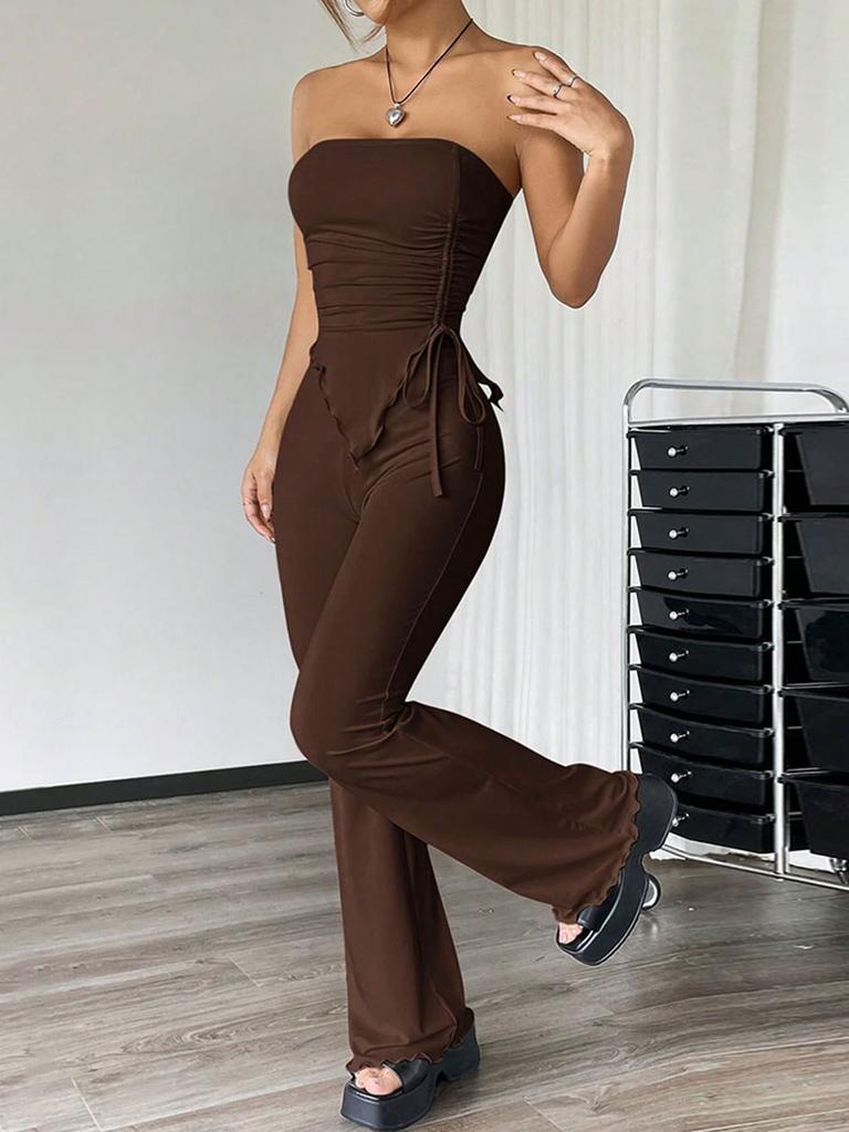 Sexy Streetwear Fashion Set Women's Spring Summer New Arrivals Off-Shoulder Top & Pants Two Piece Outfit