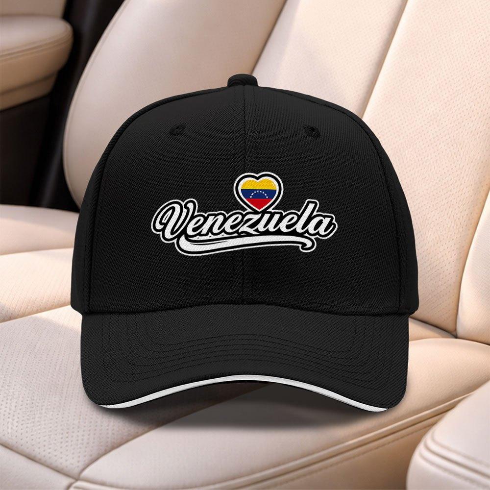 Venezuela Love Heart Baseball Cap Adjustable Duckbill Hat For Men Women Lightweight Outdoor Cap