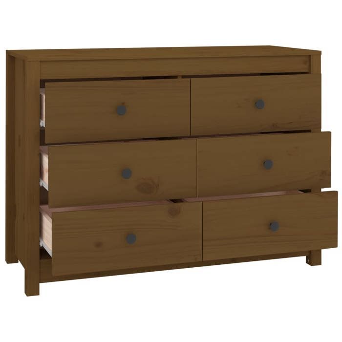 821767 vidaXL Sideboard Honey Brown 100x40x72 Cm Solid Pine Wood