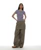 PARTIMENTO WOMEN Detachable Layered Chino Skirt Pants_Warm Gray