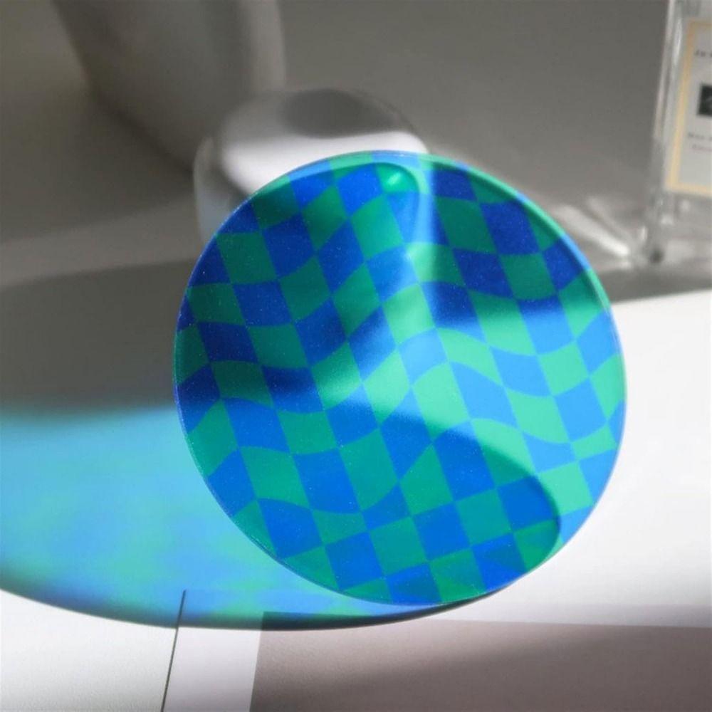 Heat Insulation Checkerboard Acrylic Coaster Waterproof Simple Bowl Pad Retro Cup Mat  Home