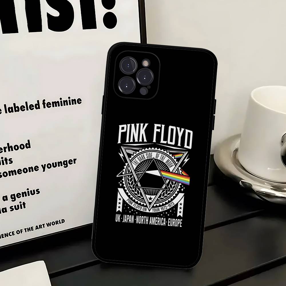 P-Pink-F-Floyds Rock Band Phone Case For IPhone 12 11 13 14 15 16 17 Pro Max Plus Mini Cover