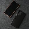 Real Cowhide Leather Phone Case For Samsung Galaxy S24 Ultra S23 Plus S22 S25+ Full Grain Edges Protective Hard Back Cover Coque