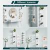 Libreria da Parete a 5 Piani Mensole Galleggianti Scaffale in Legno Decorazione per Bagno Scaffale Portaoggetti Spesso da Parete Organizzatore per Cucina