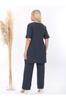 Dámský oblek velké velikosti pod svršek Velké velikosti s volným rozparkem a pružným zavinovacím oblekem