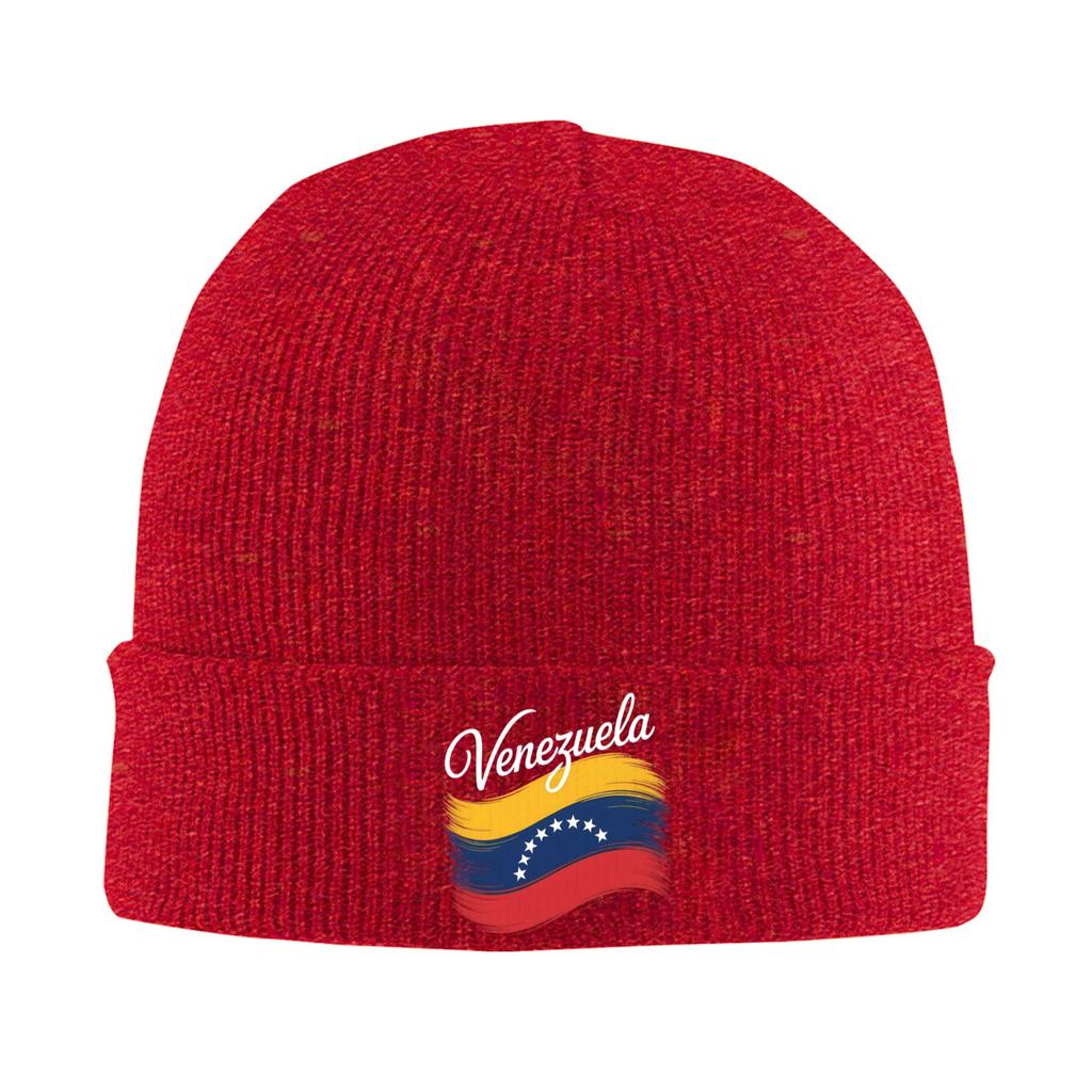 Venezuela Flagge Venezolanischer Stolz Unterstützung Liebhaber Gestrickte Mützen für Damen Unisex Beanie Mützen Herbst Winter Mütze Acrylmützen