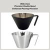 Coffee Measuring Cup Measurement Cup Stainless Steel Heat-Resistant Three Scale Beaker with Handle Double Spout Pitcher for