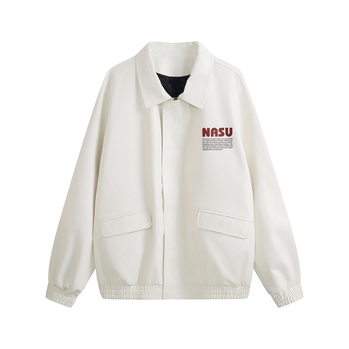 Осенняя американская ретро-кожаная куртка с вышитыми лацканами — фото 3