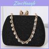 High Quality Pu Square Clutch With Rhinestone Heart Decor For Party And Night Out