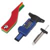 Digital Tire Tread Gauge Color Coded Depth Measurement Tool Handheld Portable for Car Truck Disc Drum Brake Pads