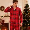 Conjunto de Pijama de Natal para Família Pijamas Combinando Estampa Festiva Camisa Calça Respirável 2