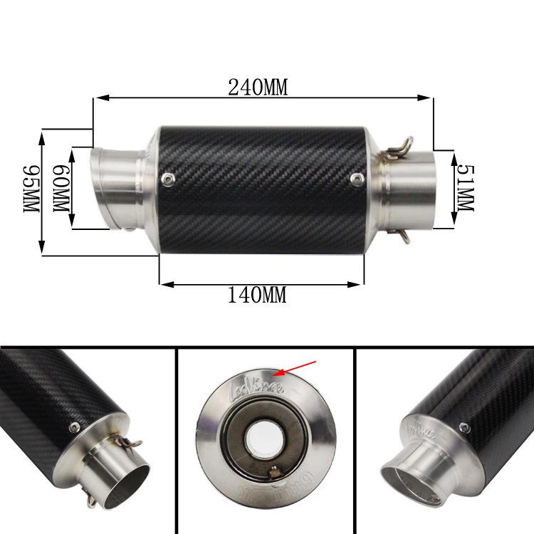 Modified Leovince Exhaust Pipe for Kawasaki Z900, Z1000, Ninja 400, 250