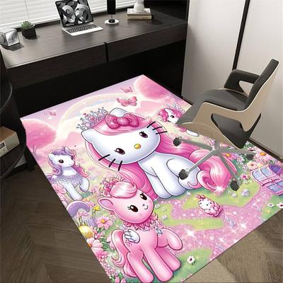 1pc Hello Kitty, Princess Carpet Office Rug Outdoor Mat Home Decor Area Carpet Festival Gift Office Desk Chair Carpet