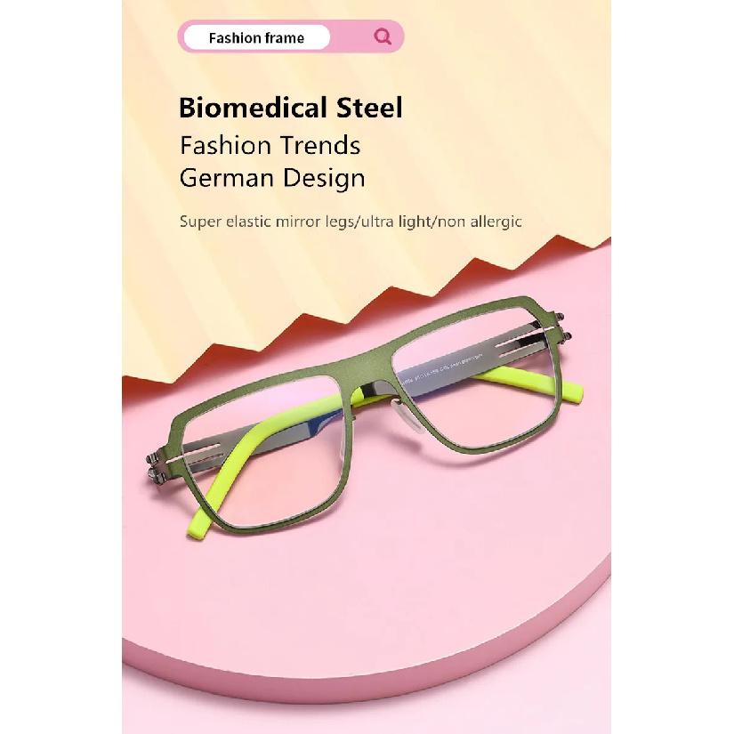 Germany Designer Glasses Frames Men Super Thin Medical Aviation Stainless Steel Retro Eyeglasses Women Reading Spectacle Frame