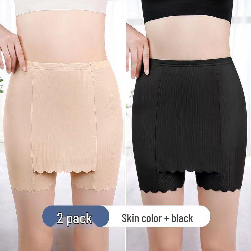 Eisseide Damen Doppel-Lagen Nahtlose Anti-Expositions Sicherheits-Shorts