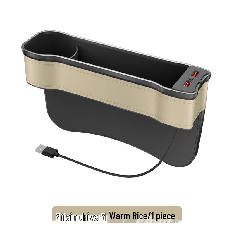 Iridescent Multifunctional Car Seat Gap Organizer with Ambient Light