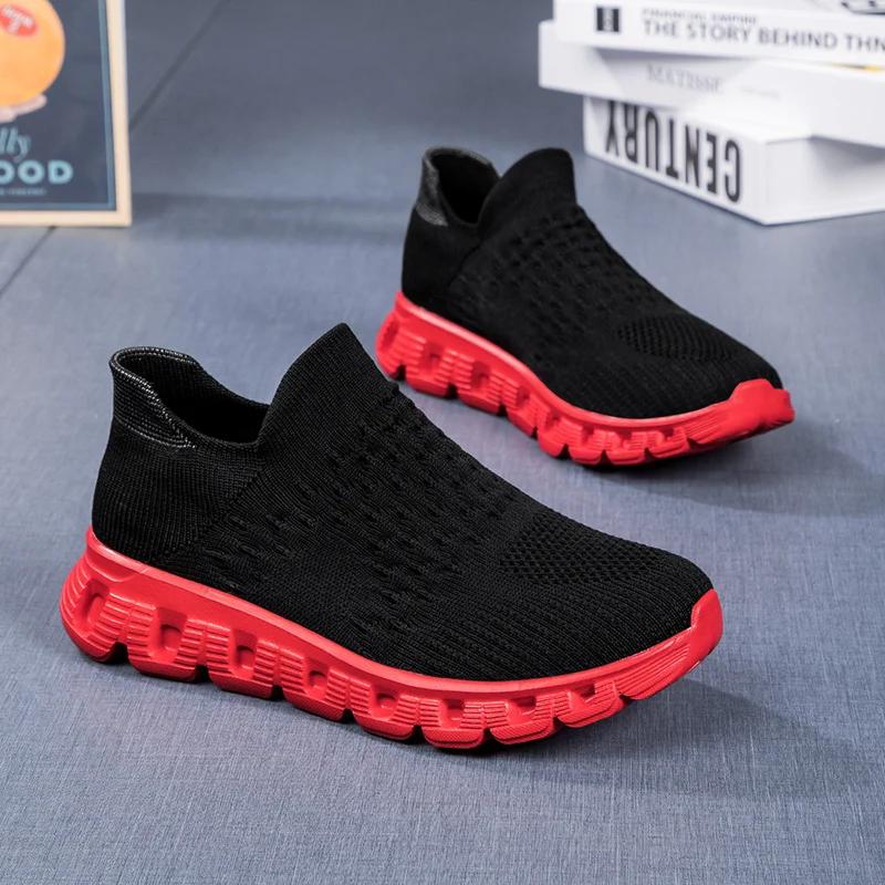 

Новые женские вулканизированные туфли, высококачественные женские кроссовки, туфли на плоской подошве, женские носки, большой размер 43, плоская прогулочная обувь 35