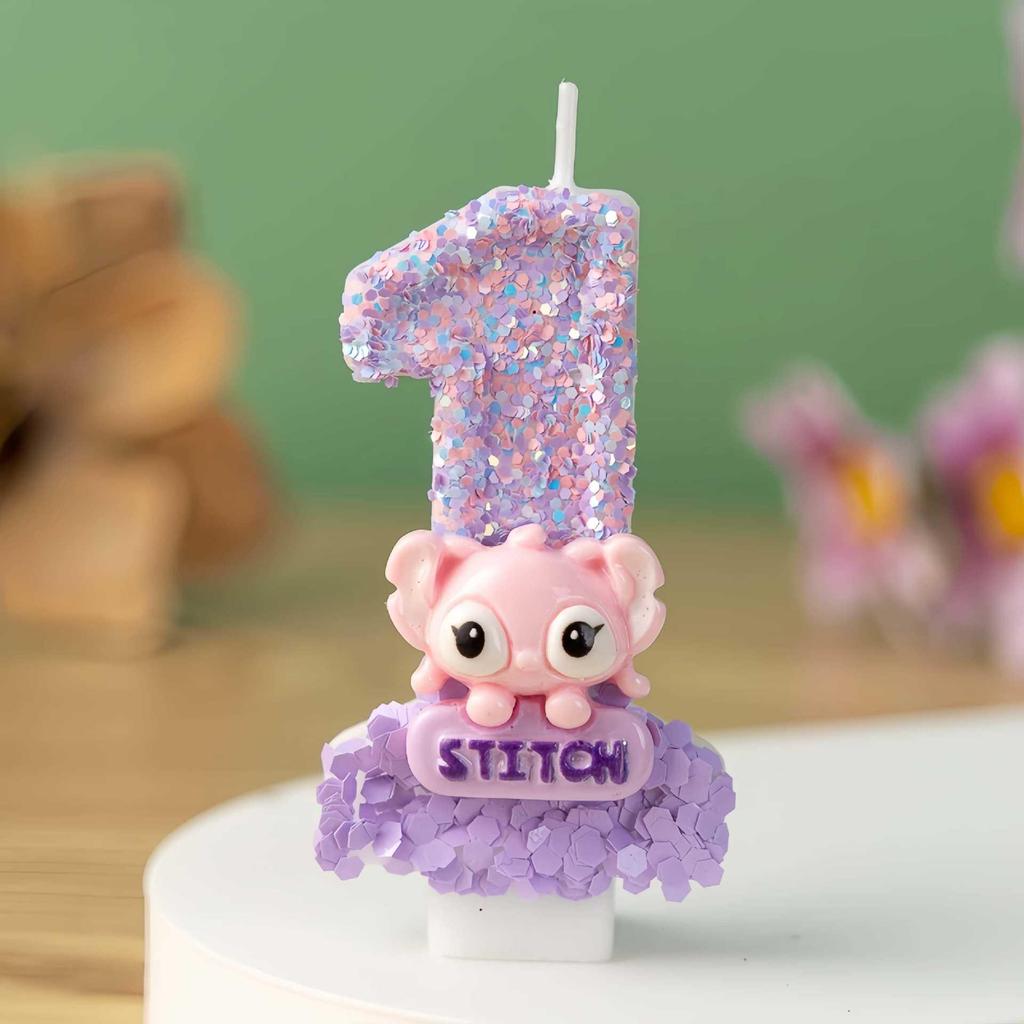 Cartoon Cute Birthday Cake Number Candles - Decorative Party Inserts