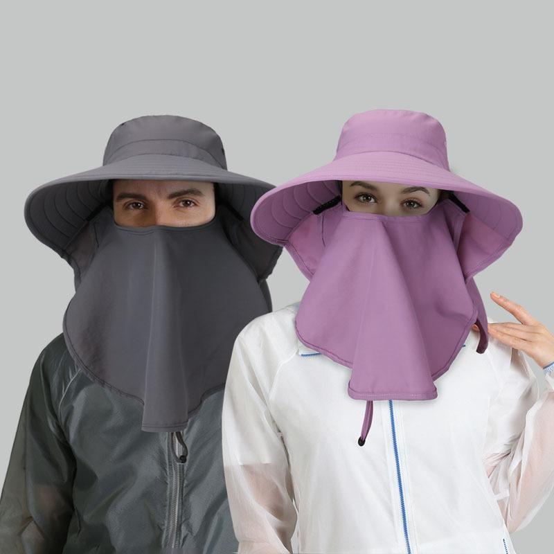 Outdoor Sun Protection Hat Summer Women's Breathable Sun Hat Neck Protection Insect Protection UV Protection Fishing Hat Big Brim Bucket Hat