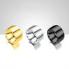 Bague pour homme en acier titane 12 mm: Bijoux simples, unis en acier inoxydable pour couple