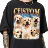 Custom Dog Bootleg Shirt, Vintage Labrador Retriever Photo Shirt, Personalized Pet Picture Tee, Dog Lover Shirt, Pet Name Tee, Dog Mom Gift
