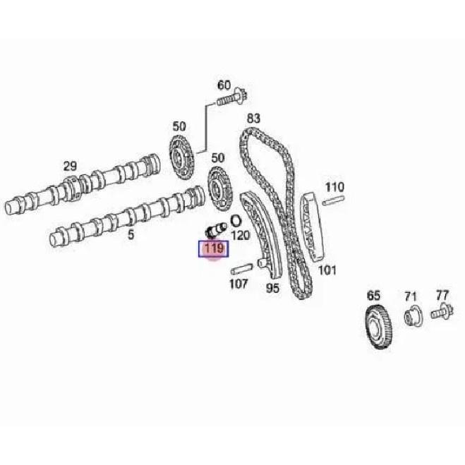 Timing Chain Tensioner For Mercedes-Benz 2.1 2.2 CDI W204 OM651 Vito A6510500800