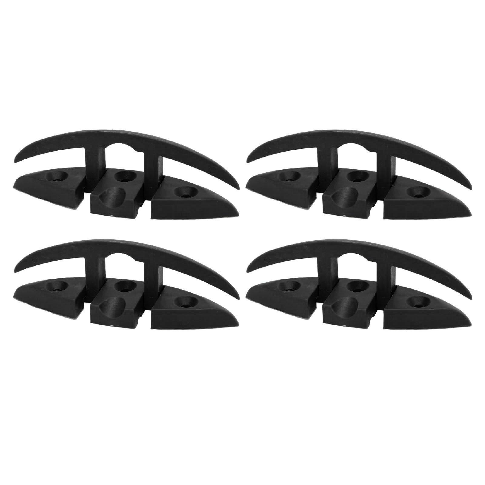 

4PCS Boat Folding Cleat 5in Nylon 3 Hole High Strength Black Flip Up Dock Cleat for Marine Yacht Without Installation