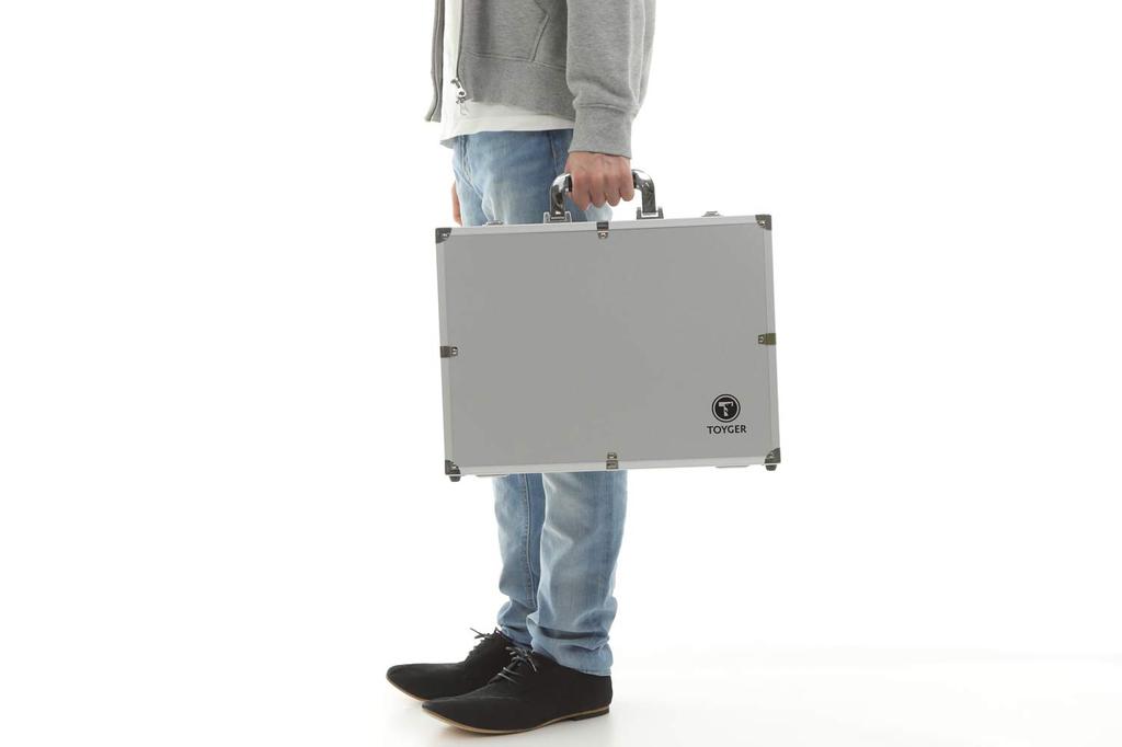 TOYGER CEO Storage Aluminium-Aktenkoffer mit Platz für über 5000 Karten (Silber)