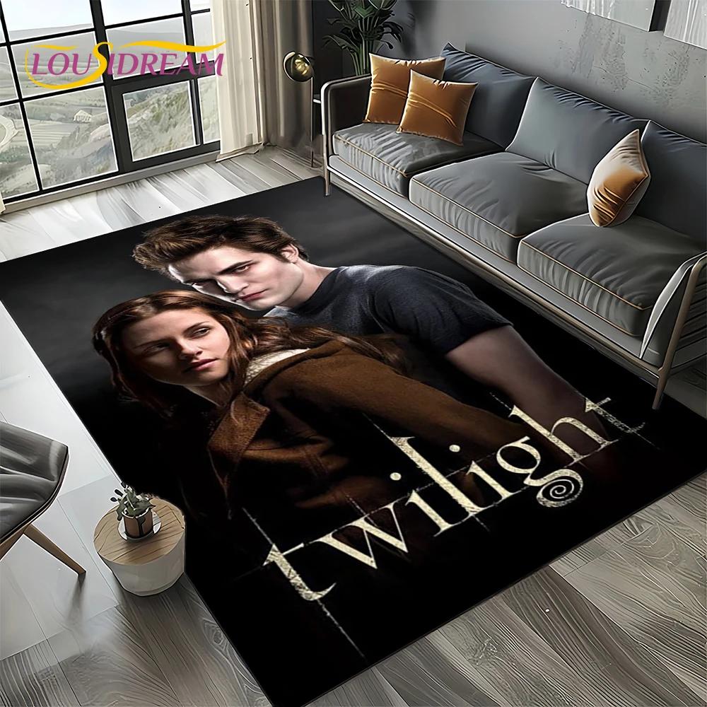 Twilight Saga Serie Edward Bella Film Teppich für Wohnzimmer Schlafzimmer Zuhause Sofa Dekoration, Kinder Teppich Rutschfeste Bodenmatte