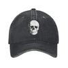 Skull Skeleton Horror Movie Demin Trucker Hat Outdoor Adventures Summer Hat Baseball Cap Men