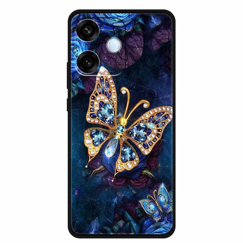 For Oppo A5 Pro 4G 5G Case 6.67" Soft TPU Silicone Funda Cut Cat Flower Painted Back Cover for Oppo A5 Pro 5G Global Shell Coque