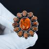 Amazing Ambar, Sunstone Gemstone Ring, 925 Sterling Silver Ring, Gift For Her, Oval Stone ,Elegant Handmade Ring, Ambar Flower Silver Ring Gift