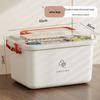 Multi-Layer Family Medicine Storage Box - Extra Large Capacity for Children's and First Aid Medicines