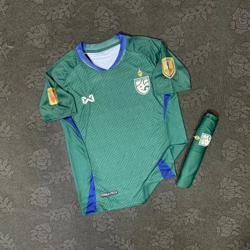 Thailand FOOTBALL SOCCER NATION TEAM JERSEY SHIRT HOME FAN Print V Neck Unisex Men Women Quick Dry Short Sleeve Uniform Elephant Logo Sport