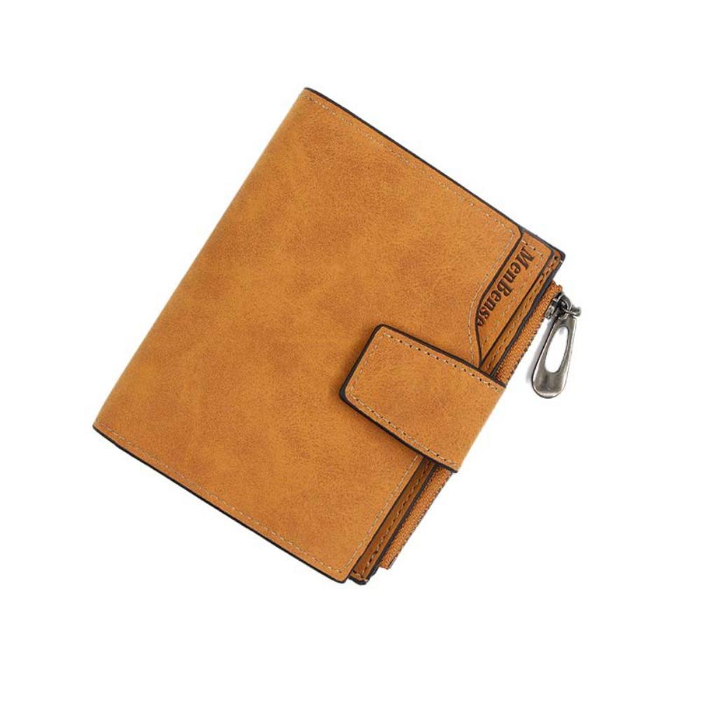 PU Leather Cash Purse Bag Large Capacity Short Wallets Portable Pocket Purse Wallet  Men Women