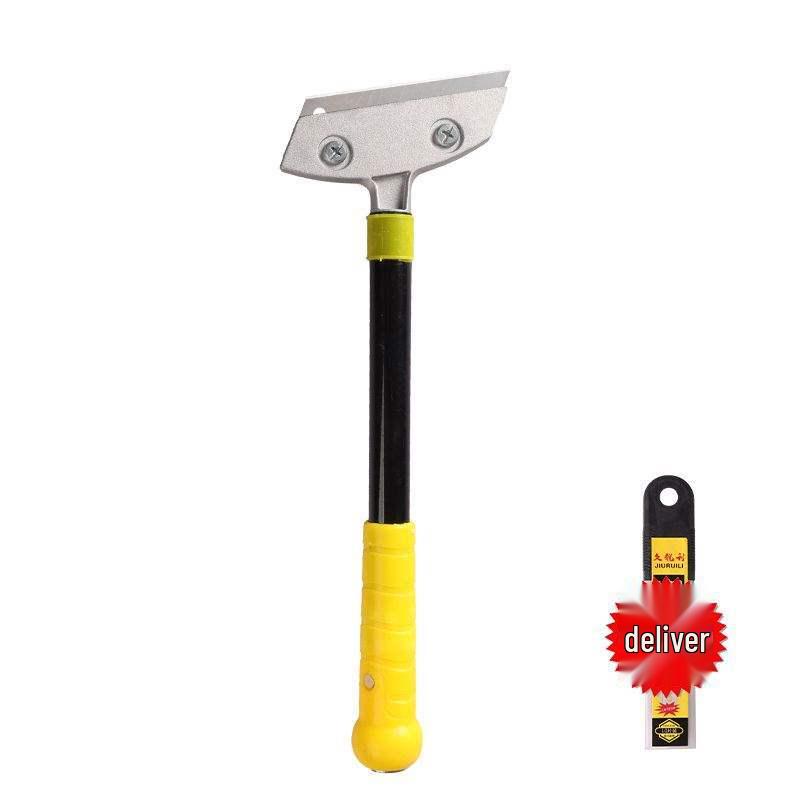 Telescopic Glass Wall and Floor Scraper with Blade for Seam Cleaning and Degumming